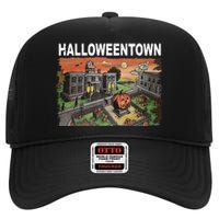 Vintage Halloween Town High Crown Mesh Back Trucker Hat