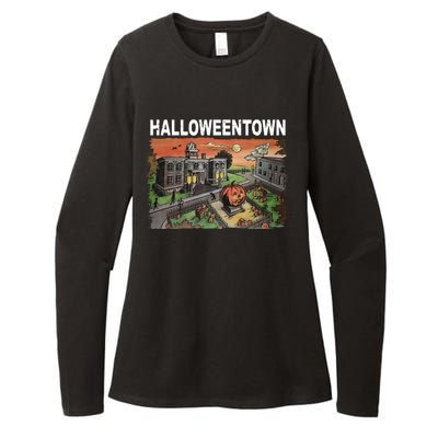 Vintage Halloween Town Womens CVC Long Sleeve Shirt