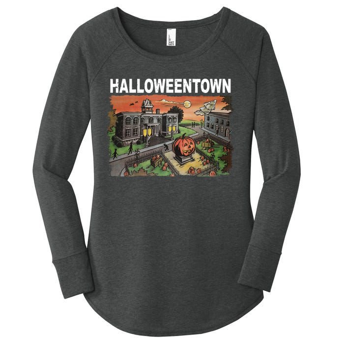 Vintage Halloween Town Women's Perfect Tri Tunic Long Sleeve Shirt