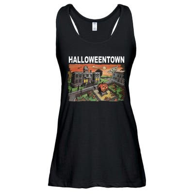 Vintage Halloween Town Ladies Essential Flowy Tank