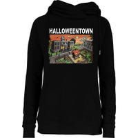 Vintage Halloween Town Womens Funnel Neck Pullover Hood