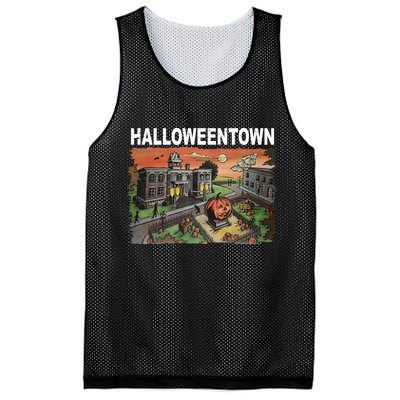 Vintage Halloween Town Mesh Reversible Basketball Jersey Tank