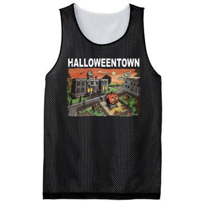 Vintage Halloween Town Mesh Reversible Basketball Jersey Tank