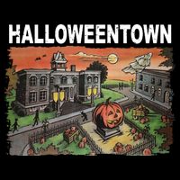 Vintage Halloween Town Poster