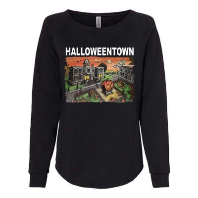 Vintage Halloween Town Womens California Wash Sweatshirt