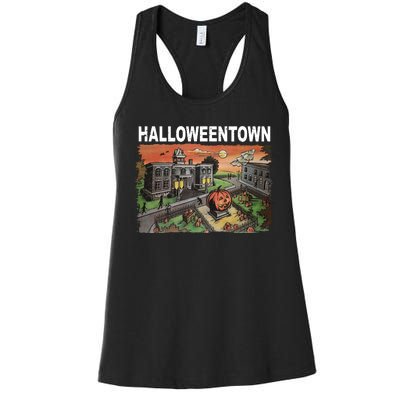 Vintage Halloween Town Women's Racerback Tank