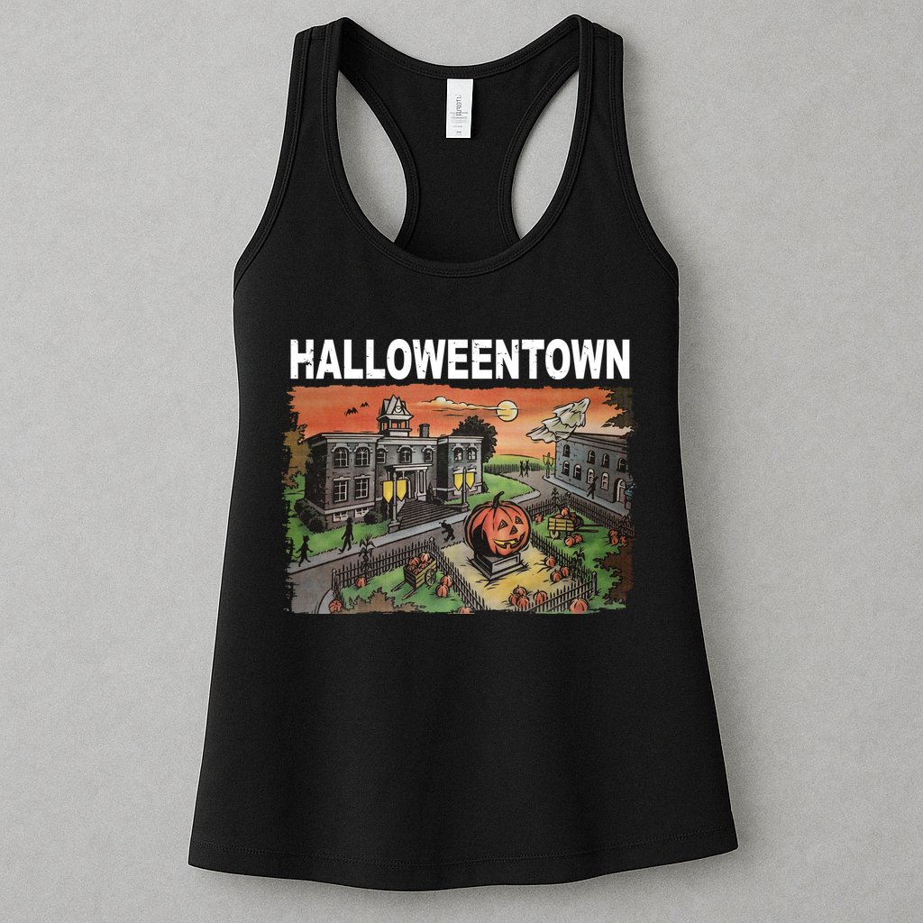 Vintage Halloween Town Womens Tank Top