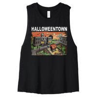 Vintage Halloween Town Women's Racerback Cropped Tank