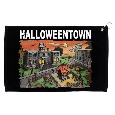 Vintage Halloween Town Grommeted Golf Towel