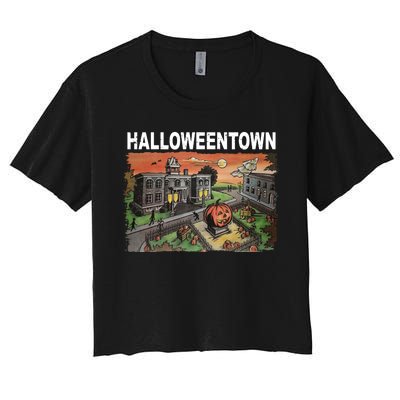 Vintage Halloween Town Women's Crop Top Tee