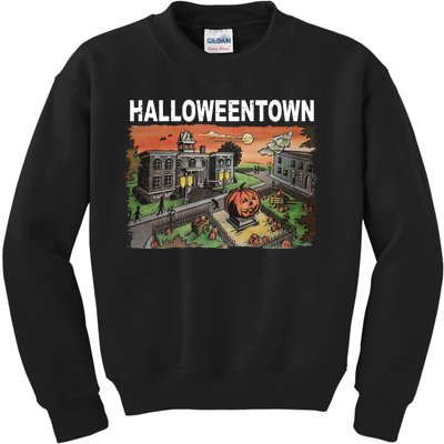 Vintage Halloween Town Kids Sweatshirt