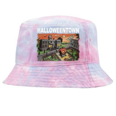 Vintage Halloween Town Tie-Dyed Bucket Hat