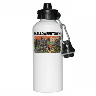 Vintage Halloween Town Aluminum Water Bottle