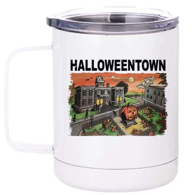 Vintage Halloween Town 12 oz Stainless Steel Tumbler Cup