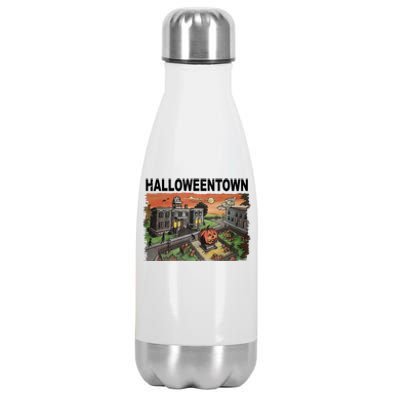 Vintage Halloween Town Stainless Steel Insulated Water Bottle