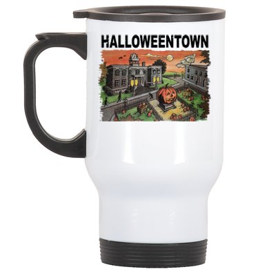 Vintage Halloween Town Stainless Steel Travel Mug