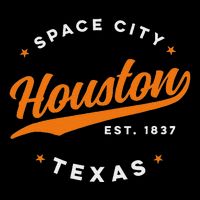Vintage Houston Texas Space City Orange Text Backpack
