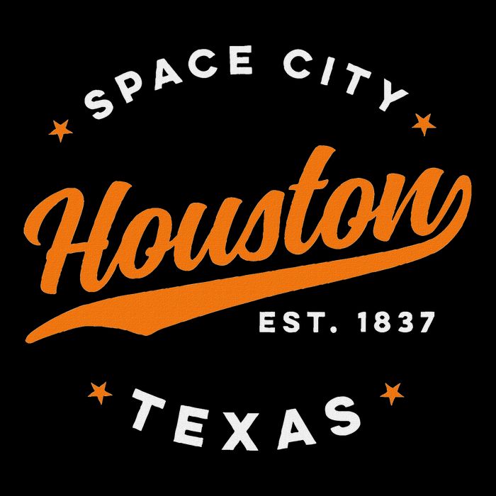 Vintage Houston Texas Space City Orange Text Backpack