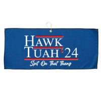 Vote Hawk Tuah 2024 Spit On That Thang Large Microfiber Waffle Golf Towel