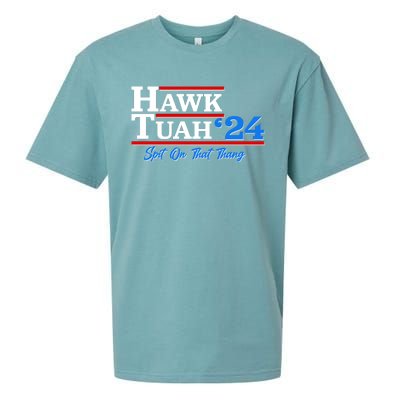 Vote Hawk Tuah 2024 Spit On That Thang Sueded Cloud Jersey T-Shirt