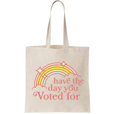 Vintage Have The Day You Voted For Retro Rainbow Bag