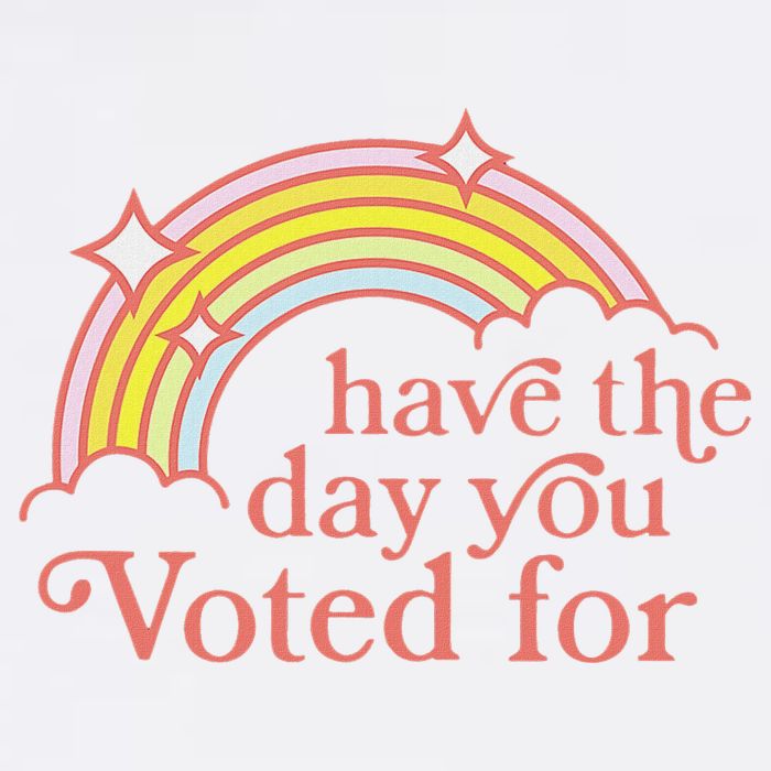 Vintage Have The Day You Voted For Retro Rainbow Doggie Tank