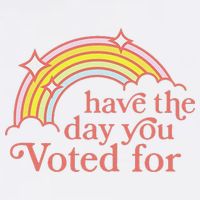 Vintage Have The Day You Voted For Retro Rainbow Tall T-Shirt