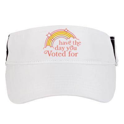 Vintage Have The Day You Voted For Retro Rainbow Adult Drive Performance Visor