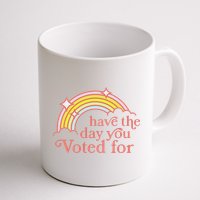 Vintage Have The Day You Voted For Retro Rainbow Mug