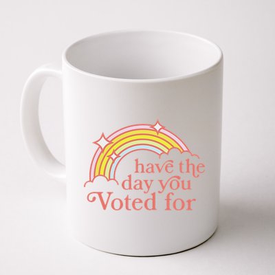Vintage Have The Day You Voted For Retro Rainbow Mug