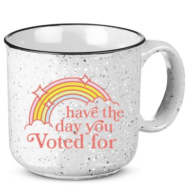 Vintage Have The Day You Voted For Retro Rainbow 15oz Campfire Ceramic Mug