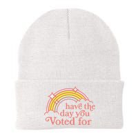 Vintage Have The Day You Voted For Retro Rainbow Beanie