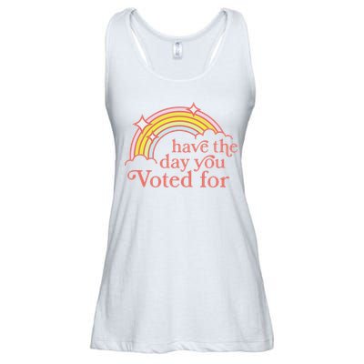 Vintage Have The Day You Voted For Retro Rainbow Ladies Essential Flowy Tank