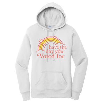 Vintage Have The Day You Voted For Retro Rainbow Women's Pullover Hoodie