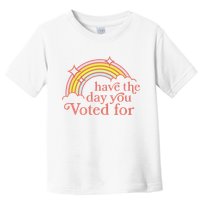Vintage Have The Day You Voted For Retro Rainbow Toddler T-Shirt
