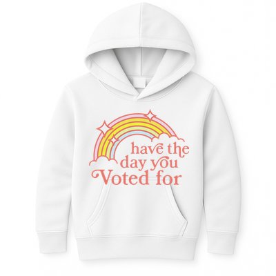 Vintage Have The Day You Voted For Retro Rainbow Kids Hoodie