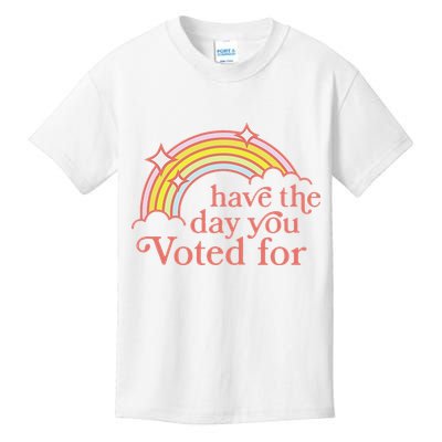 Vintage Have The Day You Voted For Retro Rainbow Kids T-Shirt
