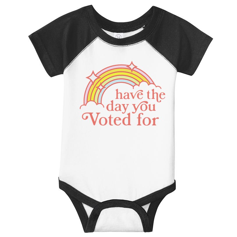 Vintage Have The Day You Voted For Retro Rainbow Infant Baby Jersey Bodysuit