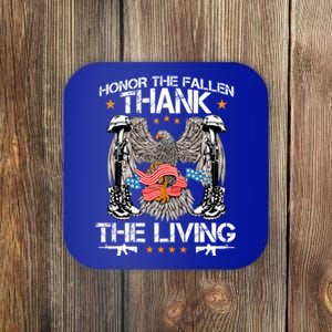 Veteran Honor The Fallen Thank The Living Usa Flag Gift Coaster