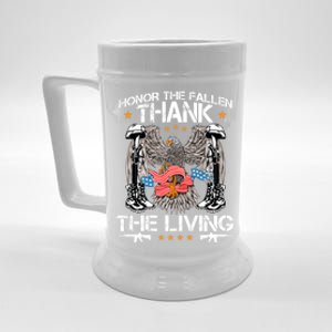 Veteran Honor The Fallen Thank The Living Usa Flag Gift Beer Stein