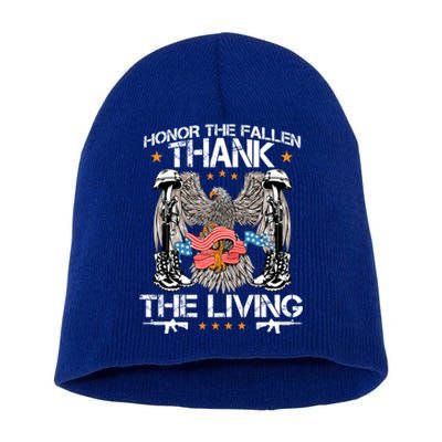 Veteran Honor The Fallen Thank The Living Usa Flag Gift Meaningful Gift Short Acrylic Beanie