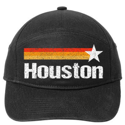 Vintage Houston Texas Houston Strong Stripes Usa Texas 7-Panel Snapback Hat