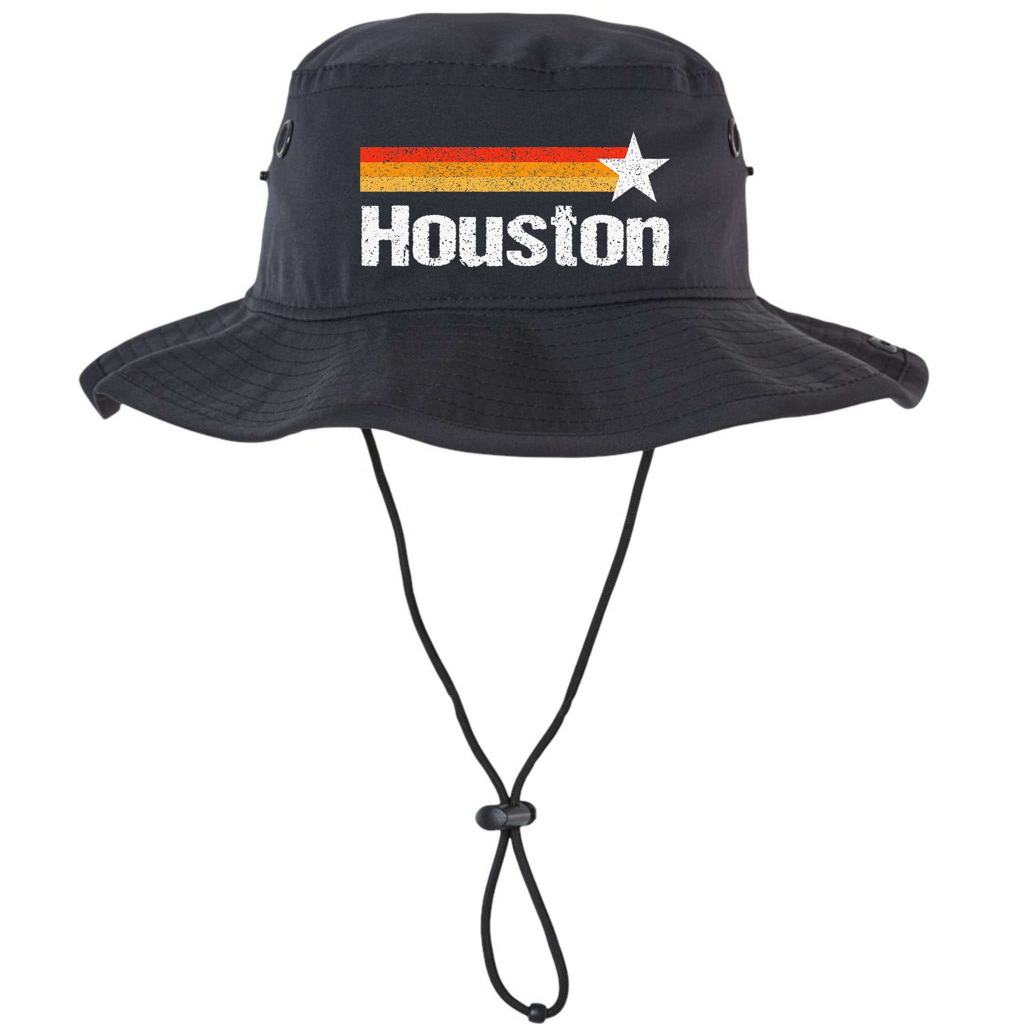 Vintage Houston Texas Houston Strong Stripes Usa Texas Bucket Hat