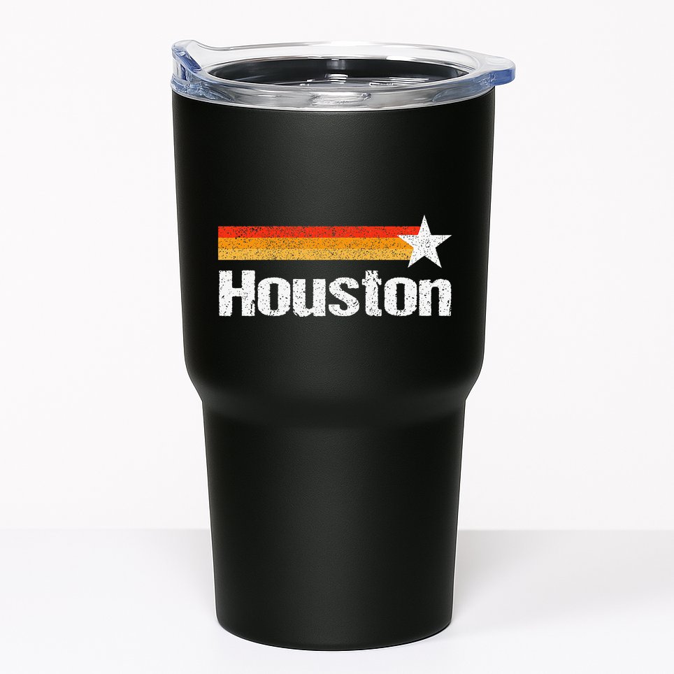 Vintage Houston Texas Houston Strong Stripes Usa Texas Tumbler