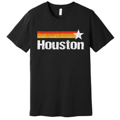 Vintage Houston Texas Houston Strong Stripes Usa Texas Premium T-Shirt