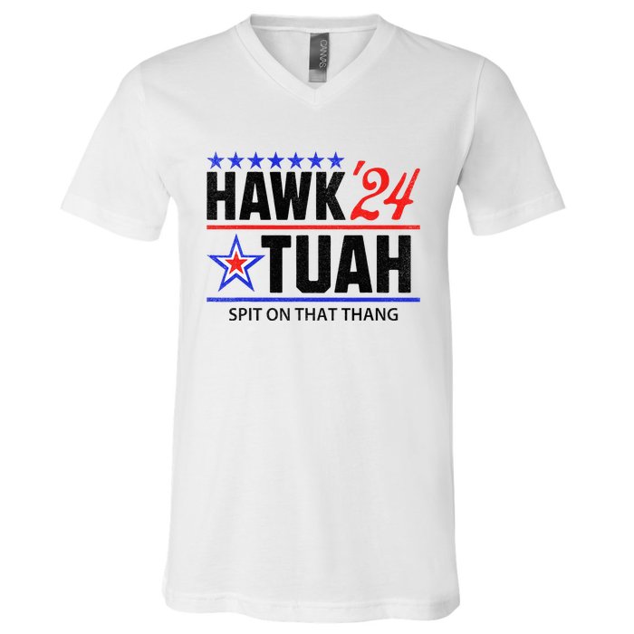 Vintage Hawk Tauh 24 Spit On That Thang Sarcastic Parody V-Neck T-Shirt