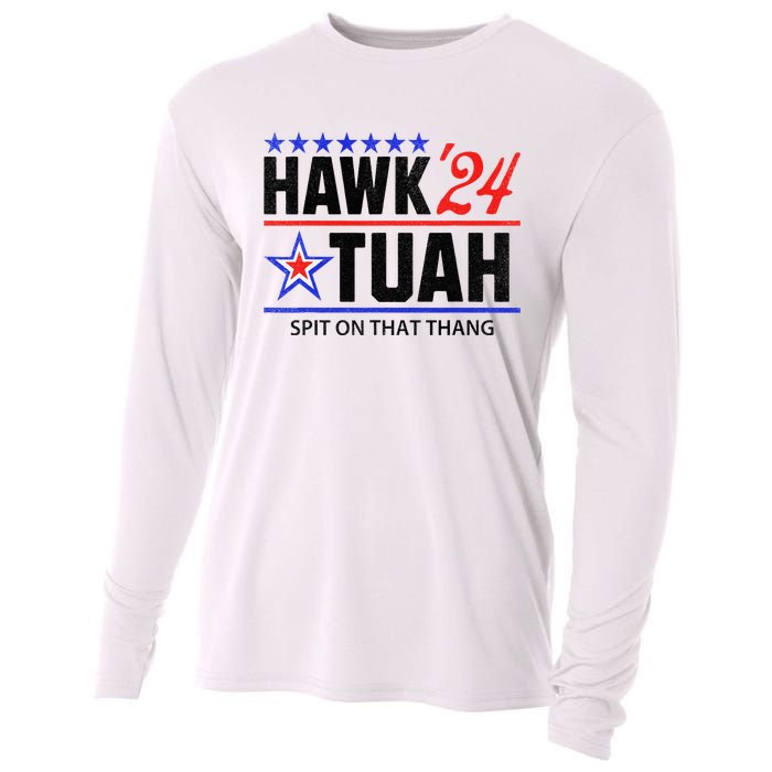 Vintage Hawk Tauh 24 Spit On That Thang Sarcastic Parody Cooling Performance Long Sleeve Crew