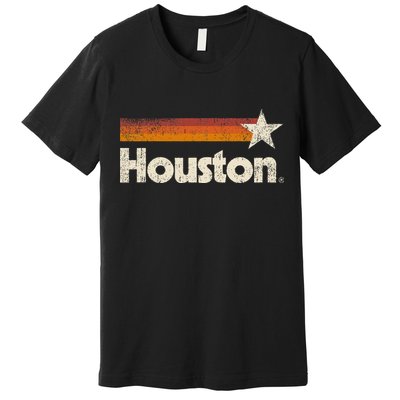 Vintage Houston Texas Houston Strong Stripes Premium T-Shirt