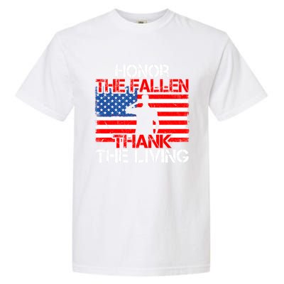 Vintage Honor The Fallen Veterans Gift Proud Usa Flag Meaningful Gift Garment-Dyed Heavyweight T-Shirt