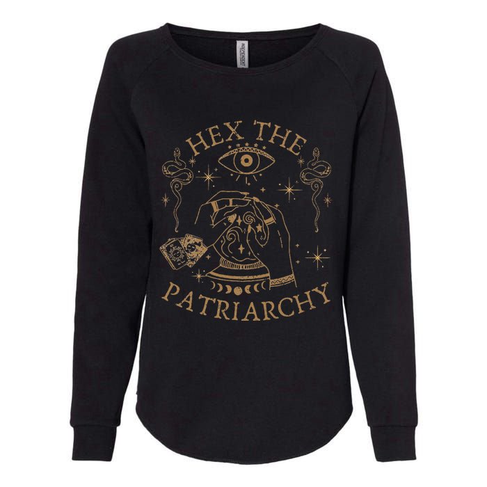 Vintage Hex The Patriarchy Feminist Witch Womens California Wash Sweatshirt